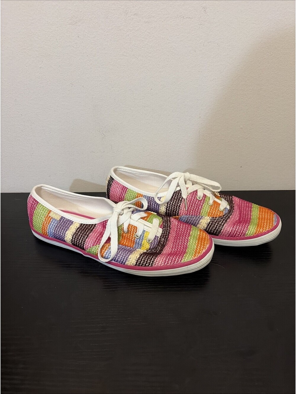 KEDS x KATE SPADE NEW YORK CHAMPION CROCHET SNEAKERS Multicolor Women's Size 7.5